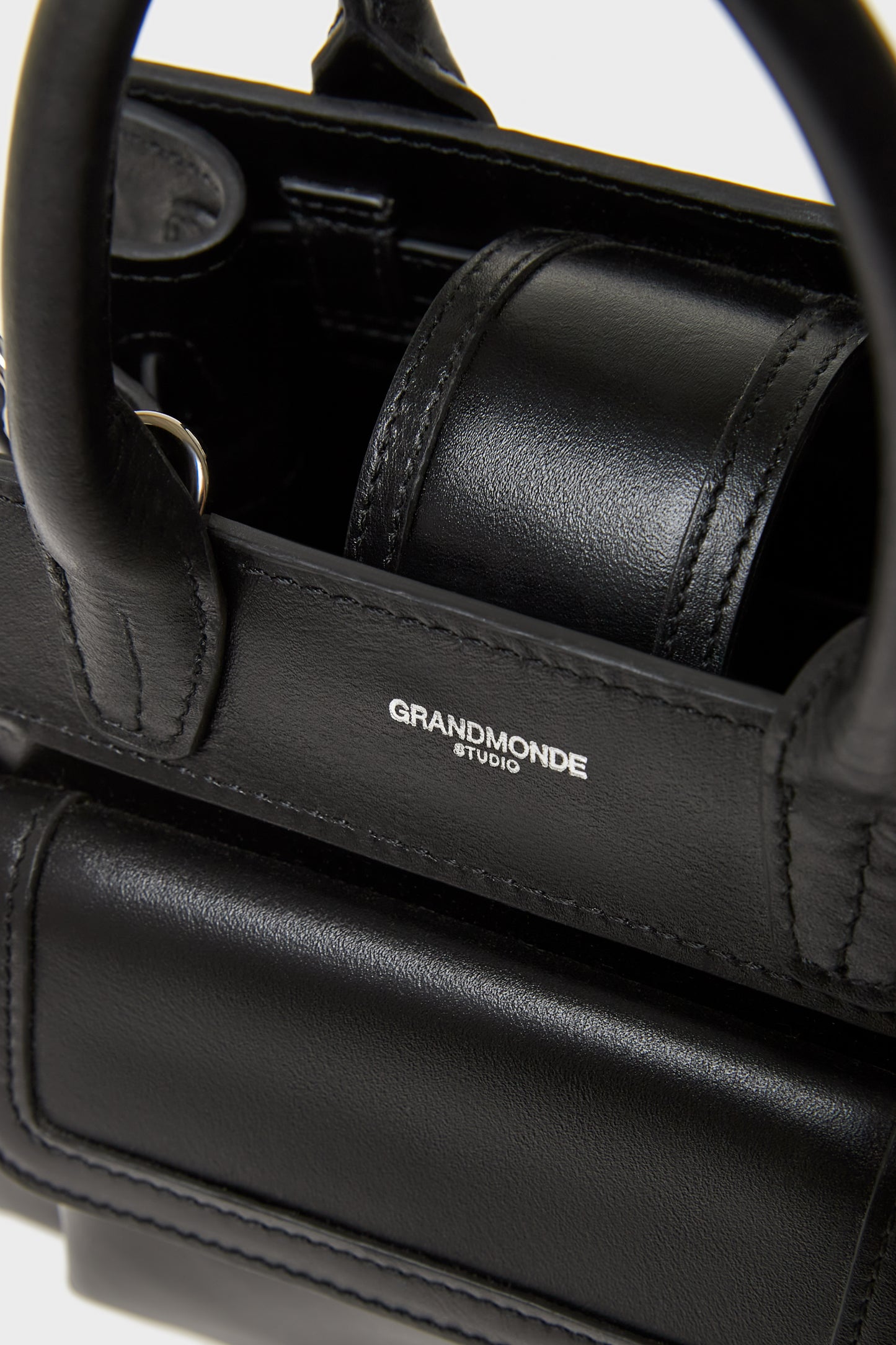 NOIR MUTMEE MINI TOTE BAG IN SMOOTH LEATHER