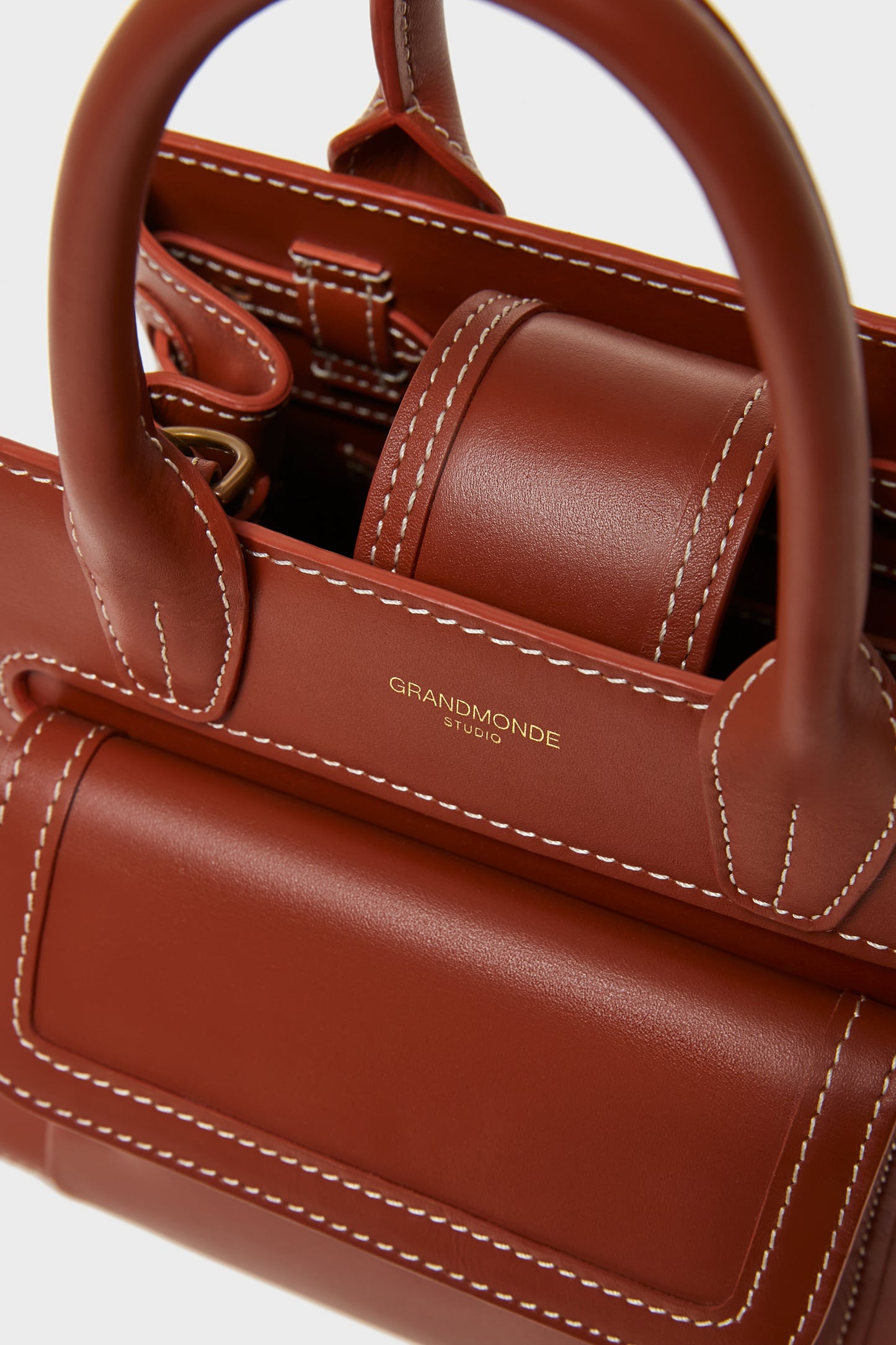 BRICK MUTMEE MINI TOTE BAG IN SMOOTH LEATHER