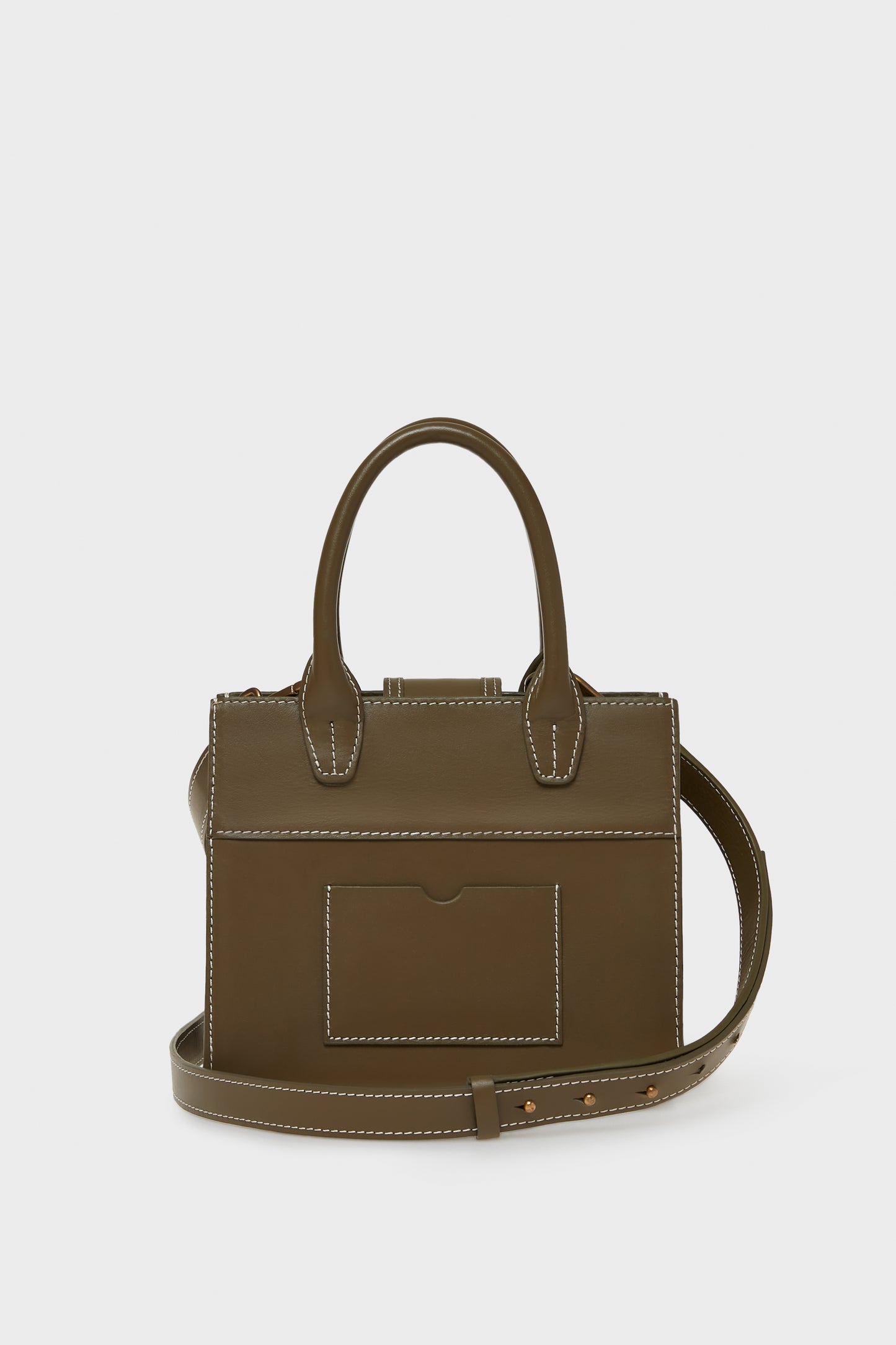 OLIVE MUTMEE MINI TOTE BAG IN SMOOTH LEATHER
