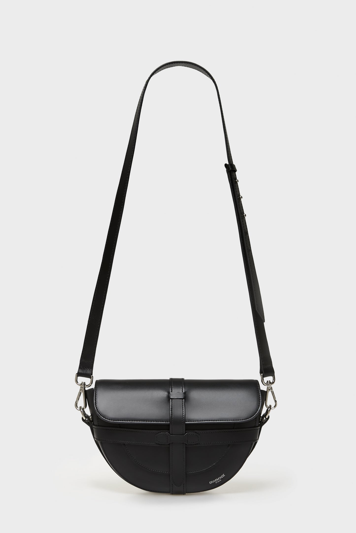NOIR SIMON SADDLE BAG IN SMOOTH LEATHER