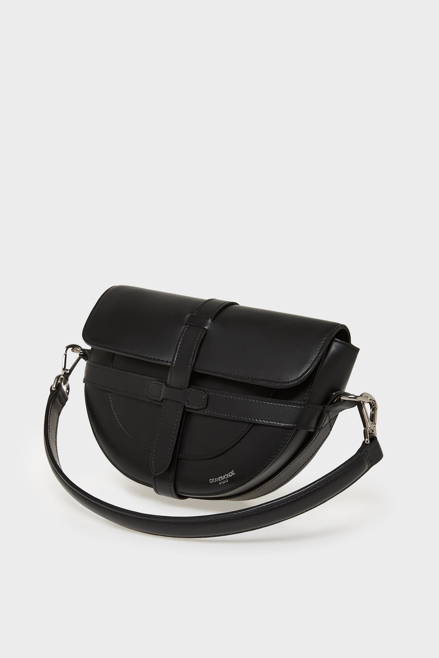 NOIR SIMON SADDLE BAG IN SMOOTH LEATHER