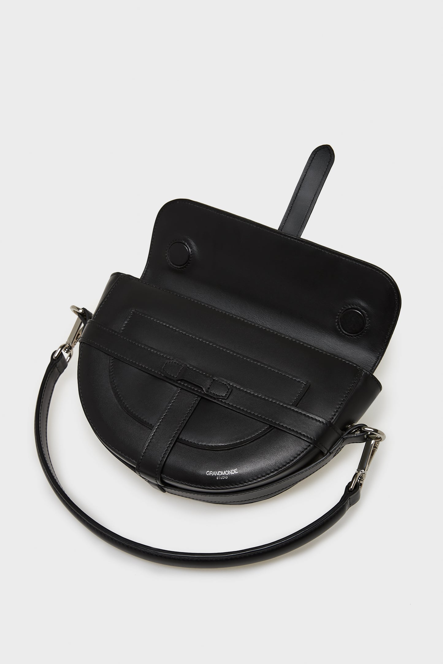 NOIR SIMON SADDLE BAG IN SMOOTH LEATHER
