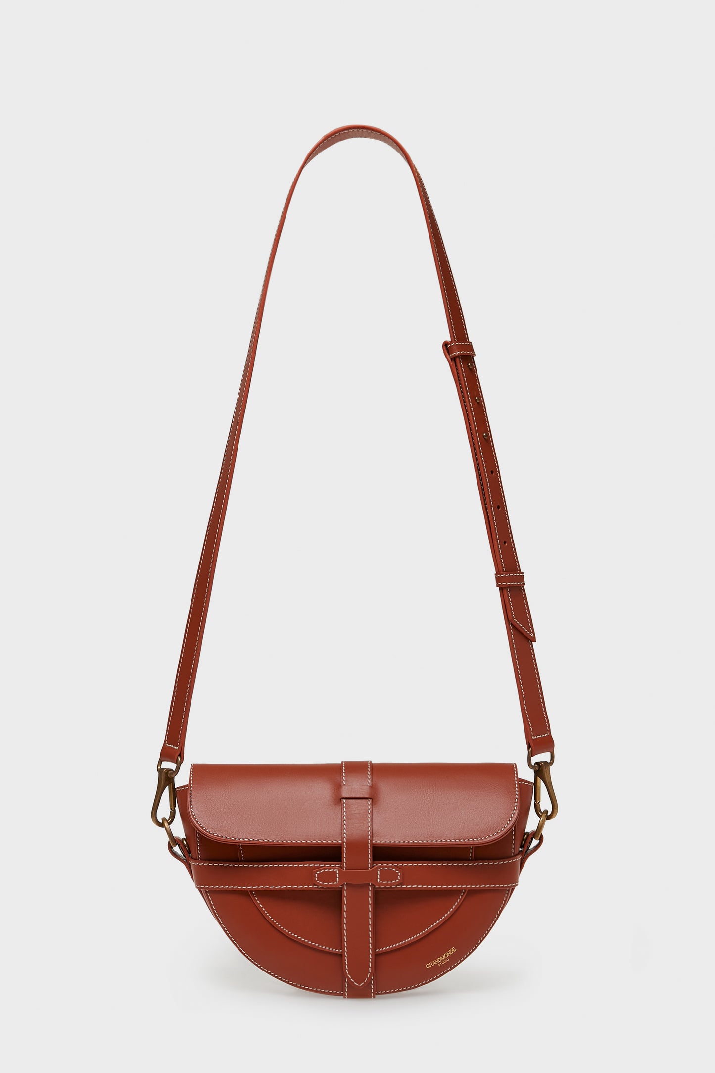 BRICK SIMON SADDLE BAG IN SMOOTH LEATHER