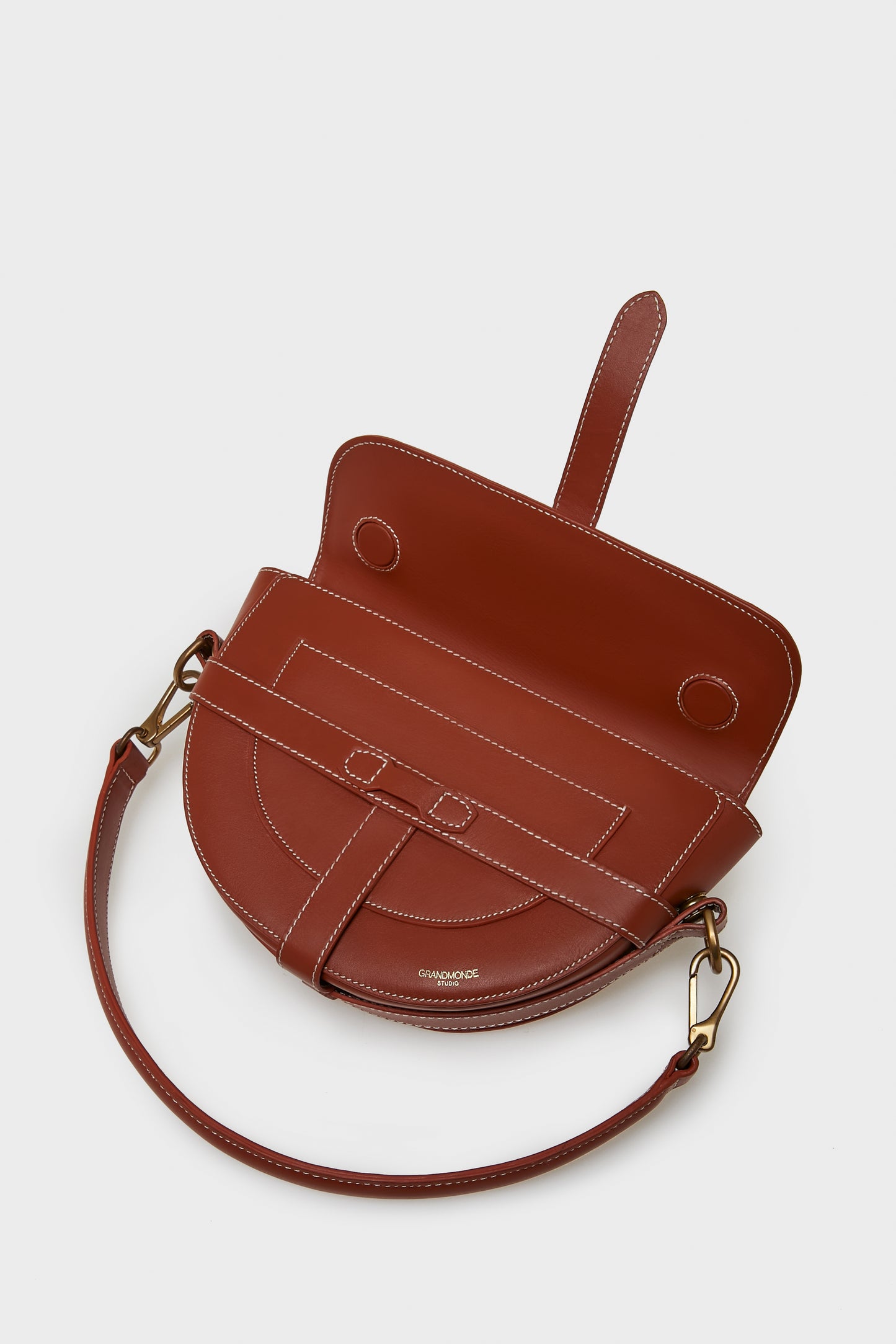 BRICK SIMON SADDLE BAG IN SMOOTH LEATHER