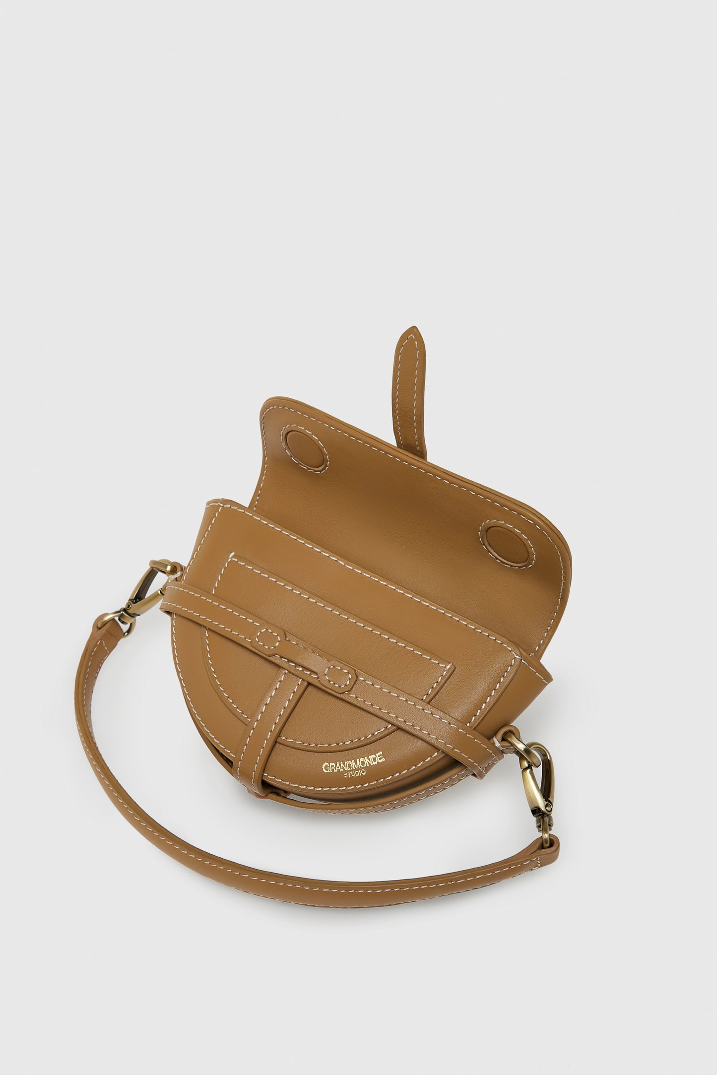 DIJON SIMON MINI SADDLE BAG IN SMOOTH LEATHER