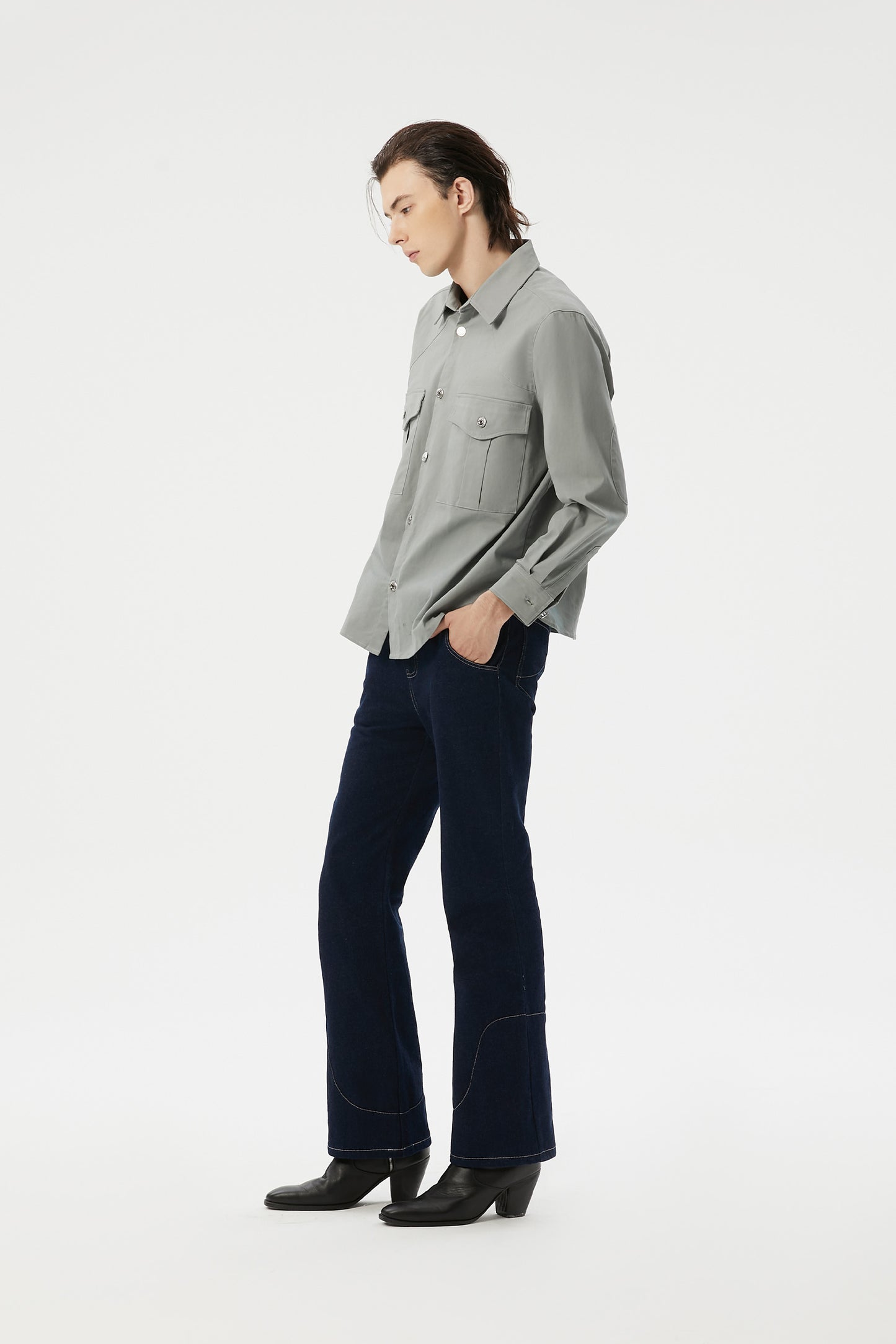 GRANDMONDE STONE CLASSIC SHIRT JACKET
