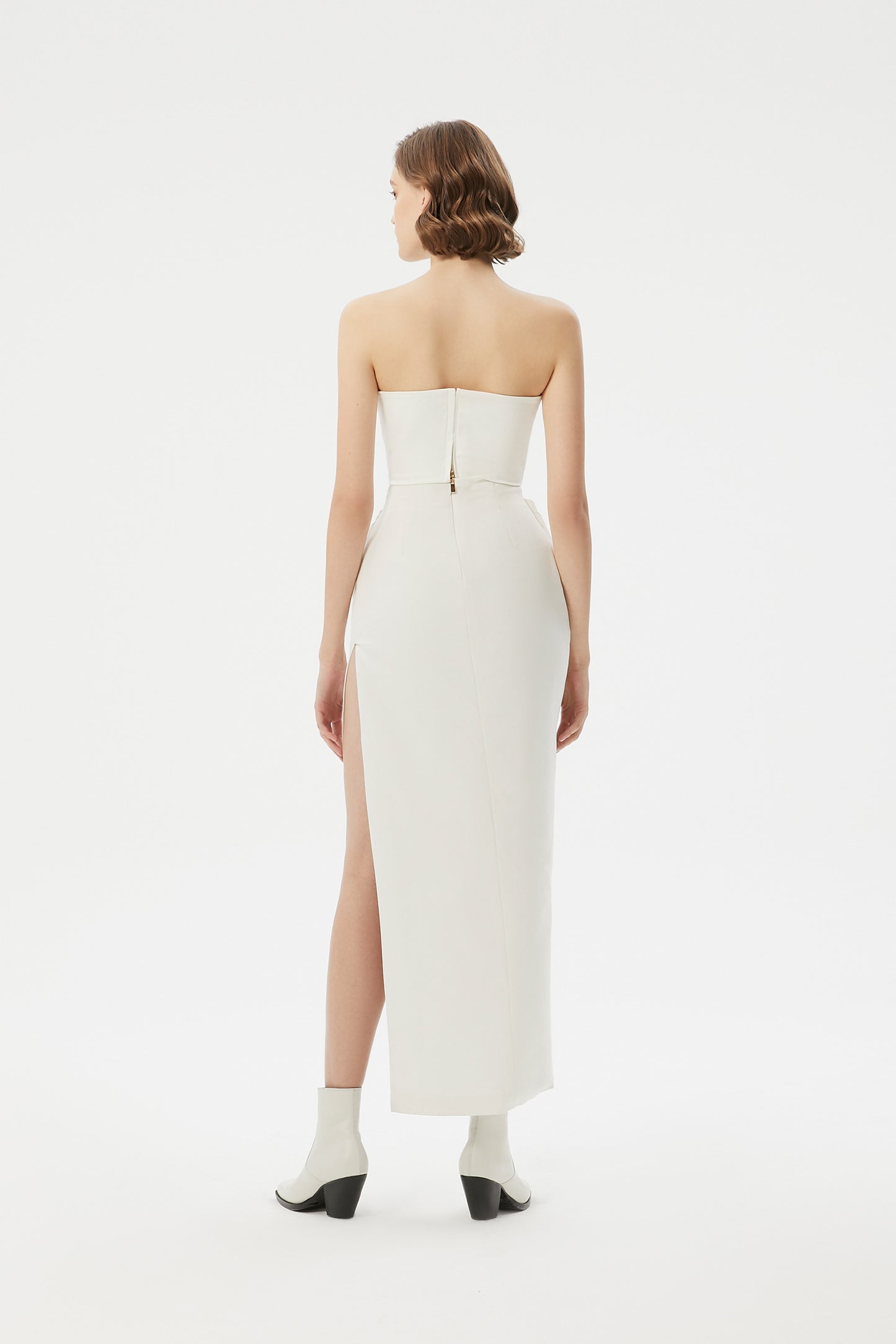 GRANDMONDE CLASSIC IVORY COWL SKIRT