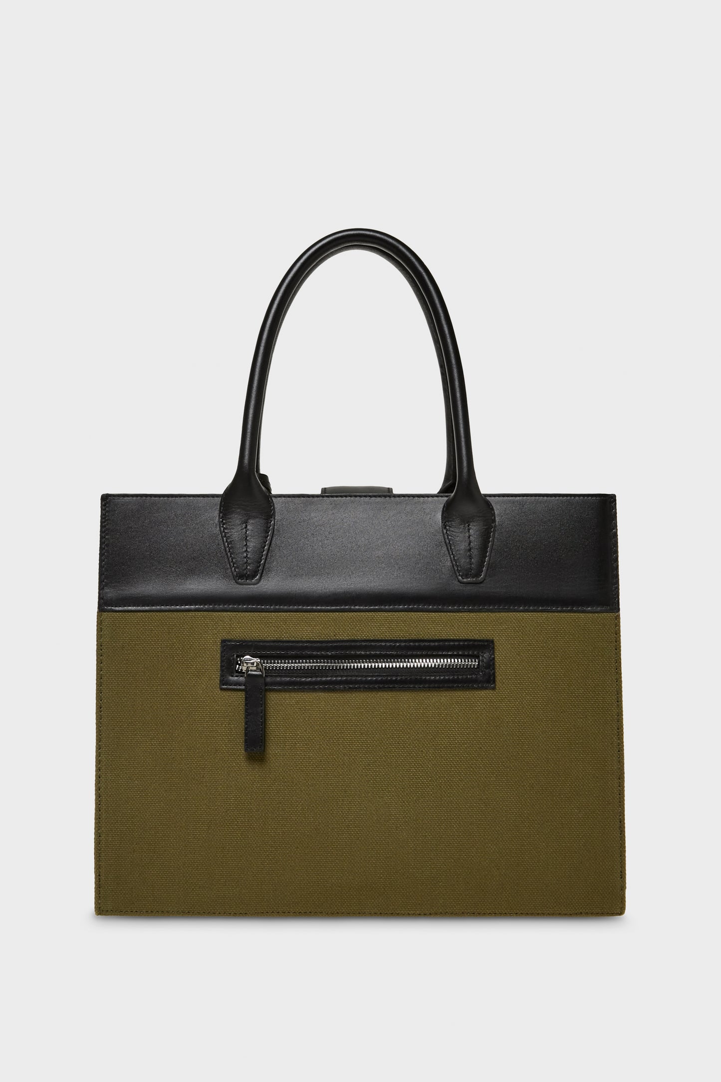 OLIVE WATSON TOTE BAG IN CANVAS AND SMOOTH LEATHER