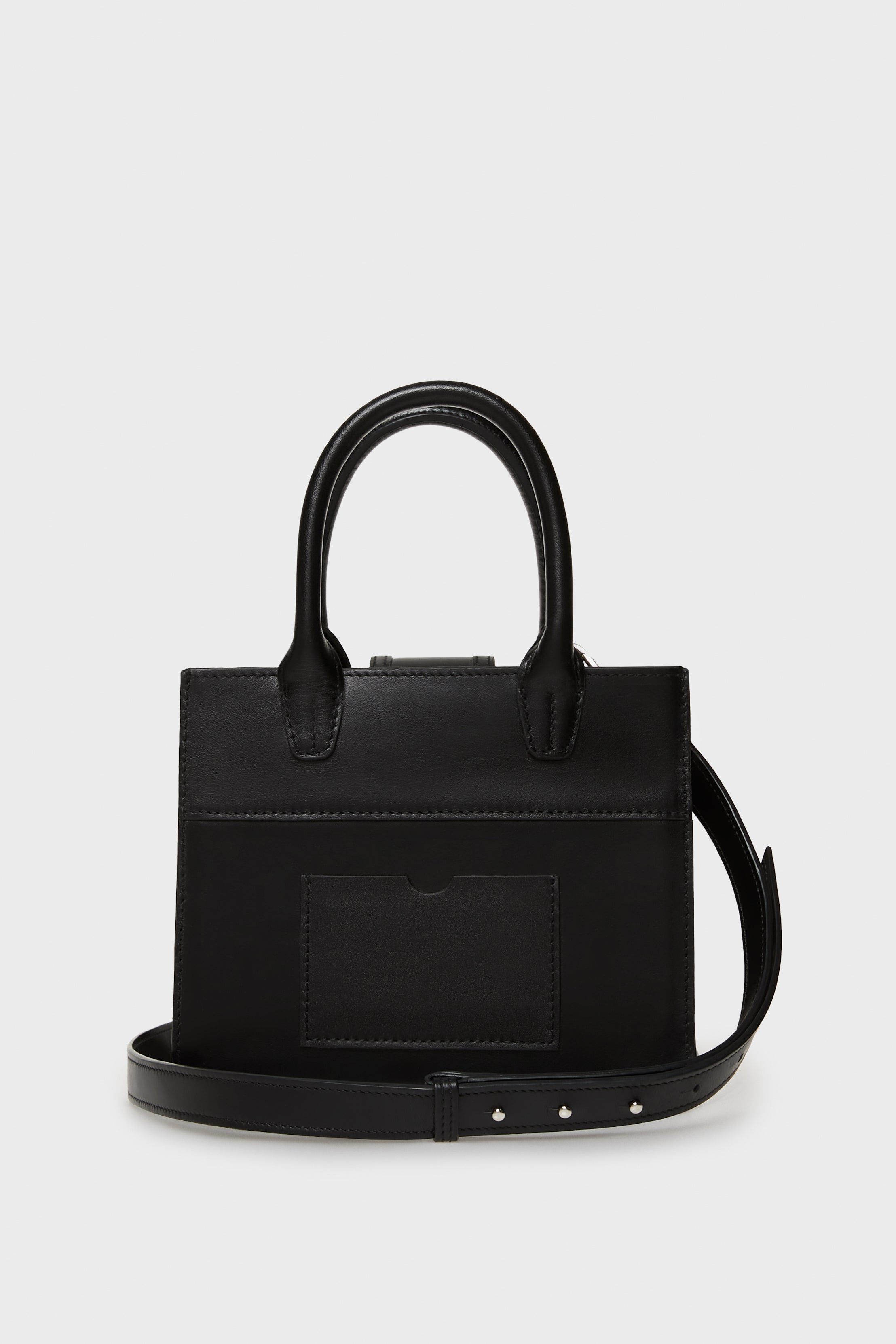 NOIR MUTMEE MINI TOTE BAG IN SMOOTH LEATHER