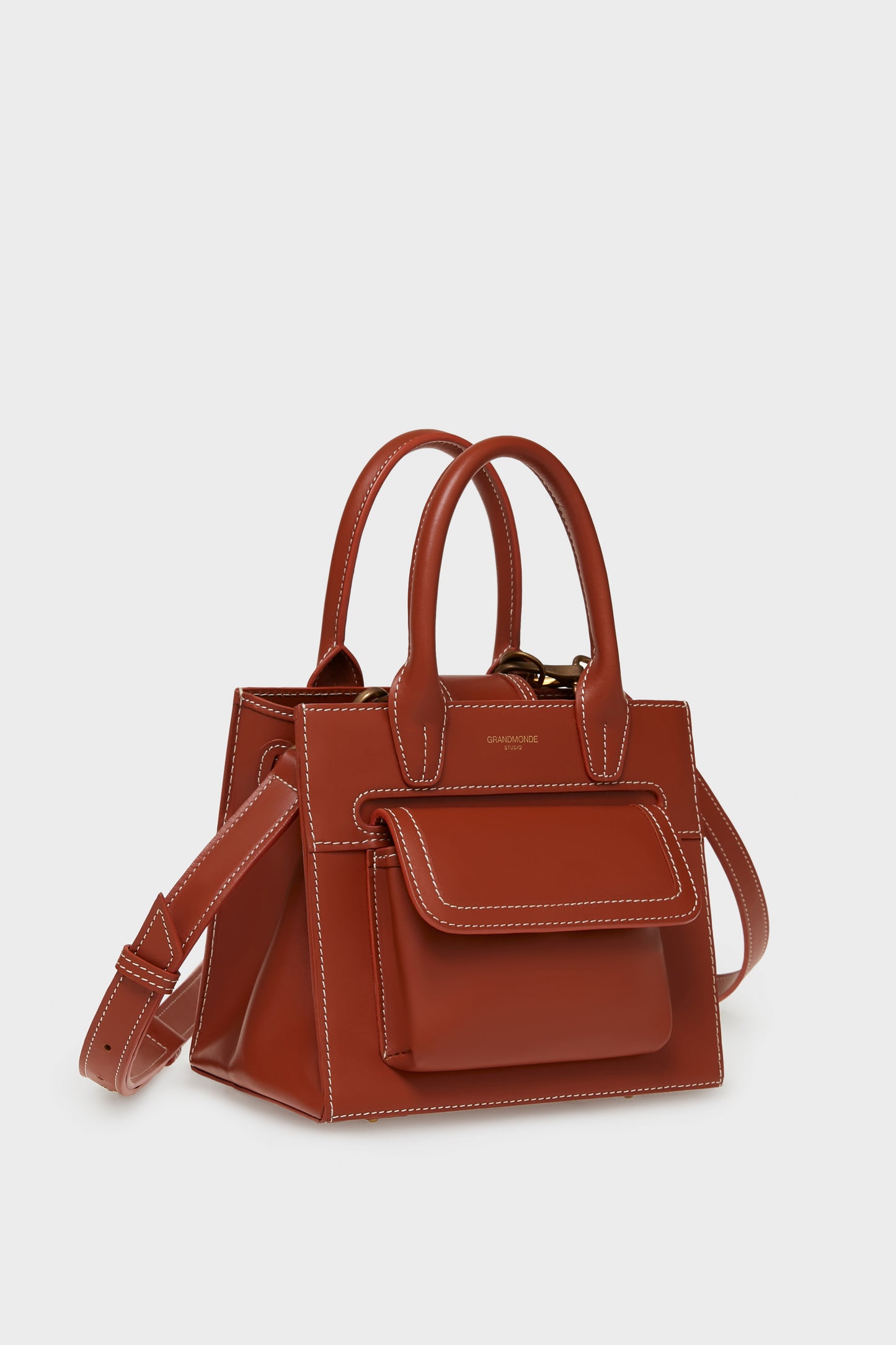 BRICK MUTMEE MINI TOTE BAG IN SMOOTH LEATHER