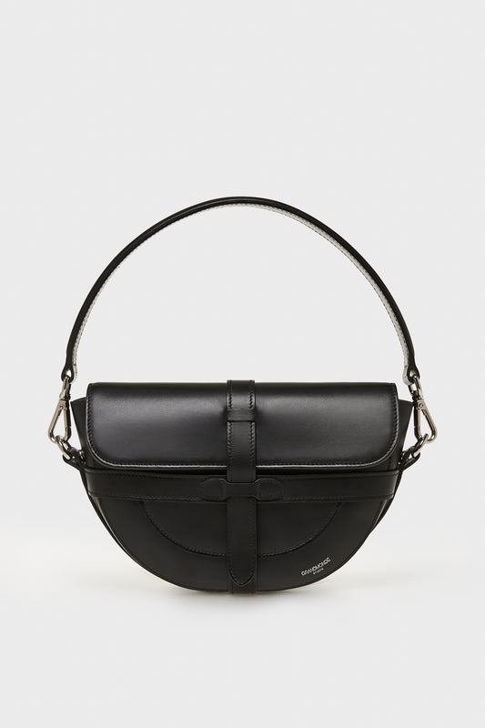 NOIR SIMON SADDLE BAG IN SMOOTH LEATHER