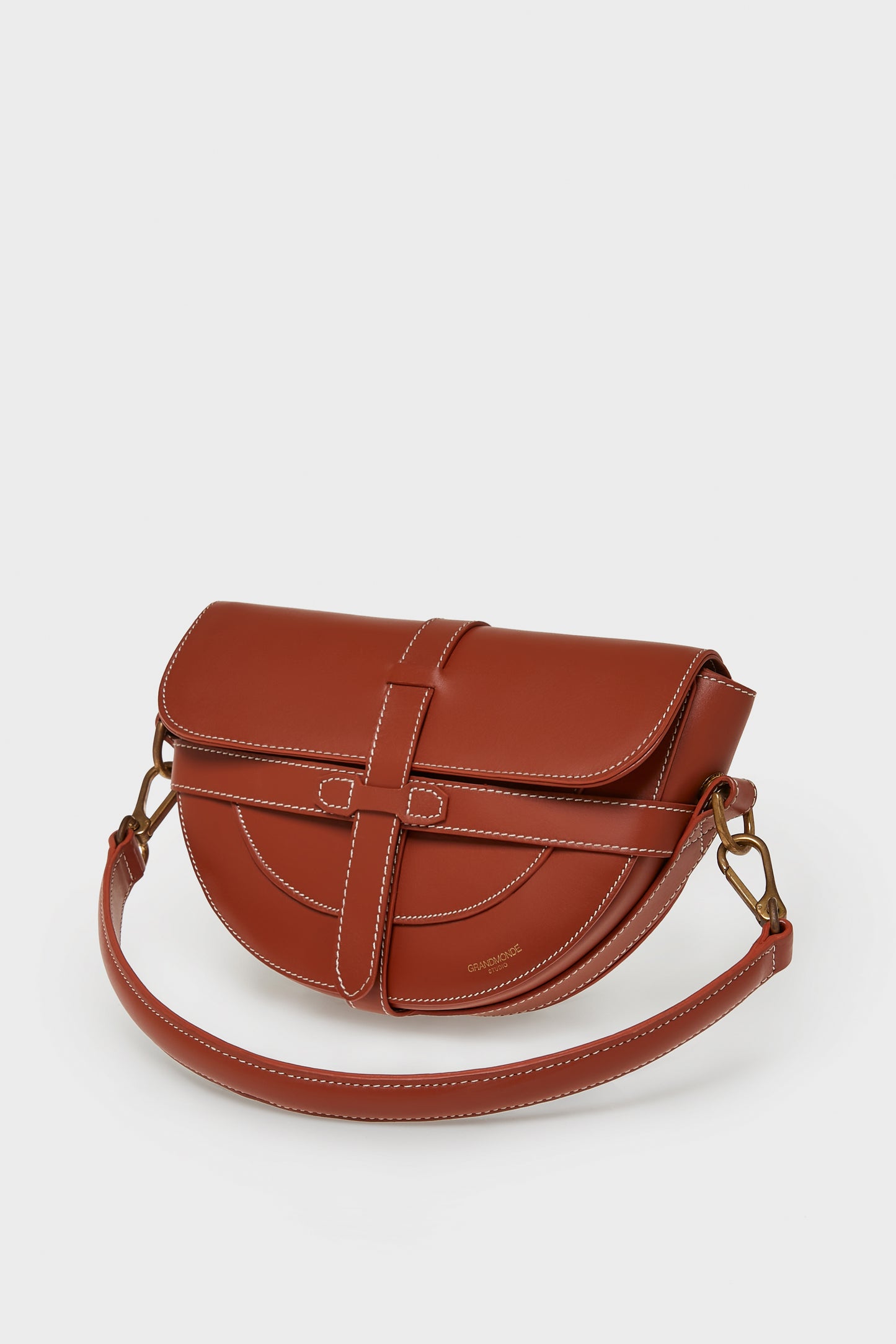 BRICK SIMON SADDLE BAG IN SMOOTH LEATHER