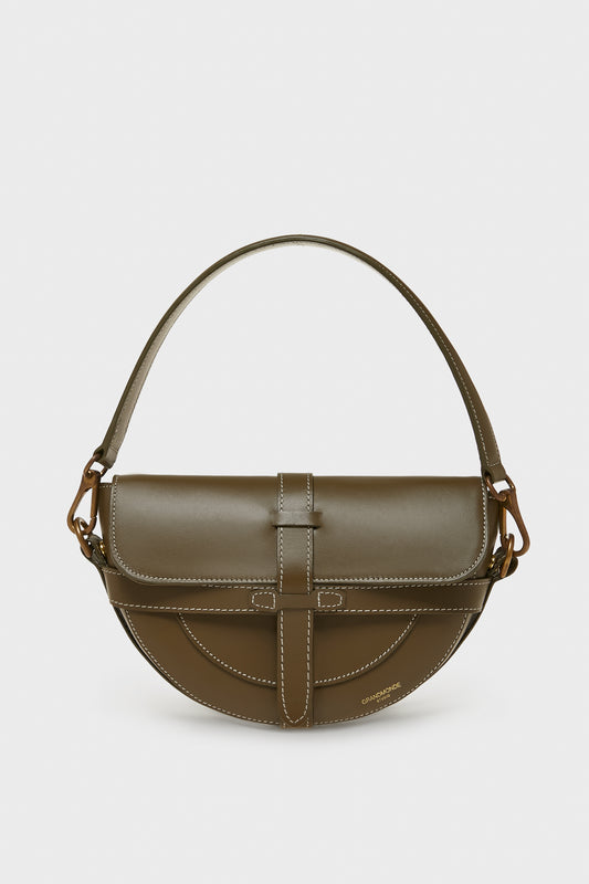 OLIVE SIMON SADDLE BAG IN SMOOTH LEATHER