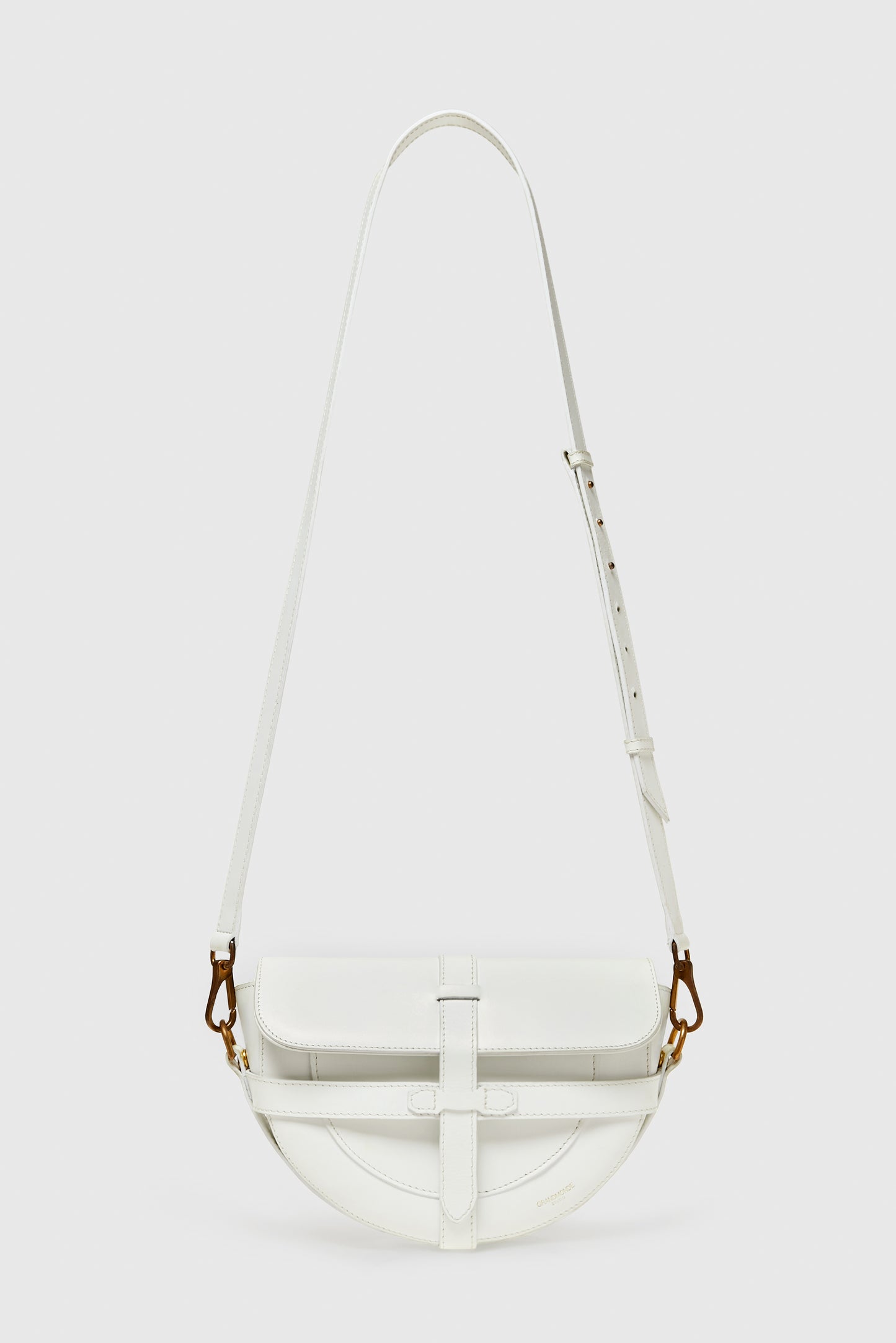 IVORY SIMON SADDLE BAG IN SMOOTH LEATHER