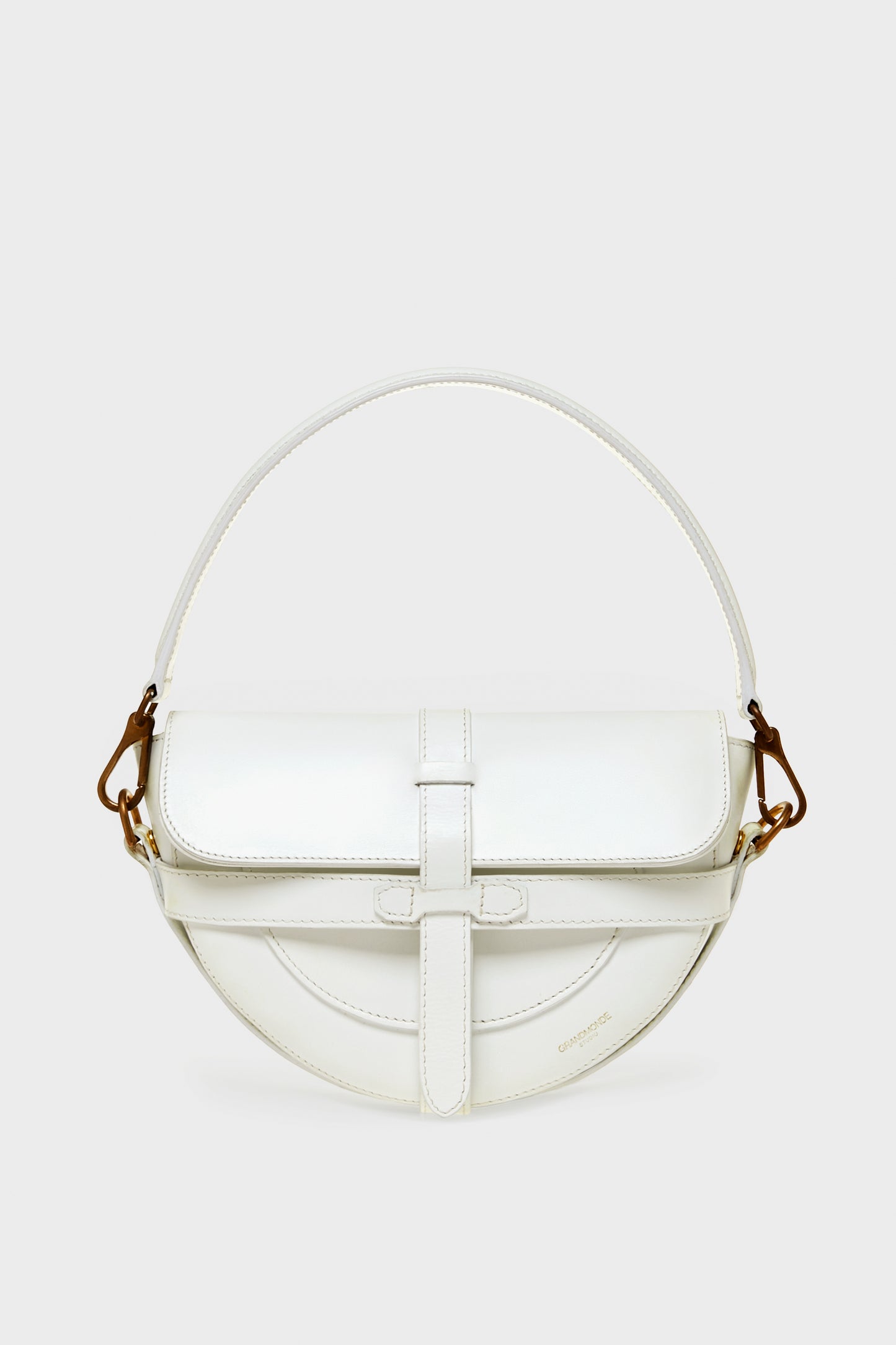 IVORY SIMON SADDLE BAG IN SMOOTH LEATHER