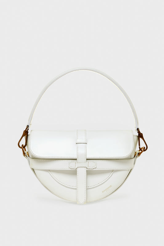 IVORY SIMON SADDLE BAG IN SMOOTH LEATHER