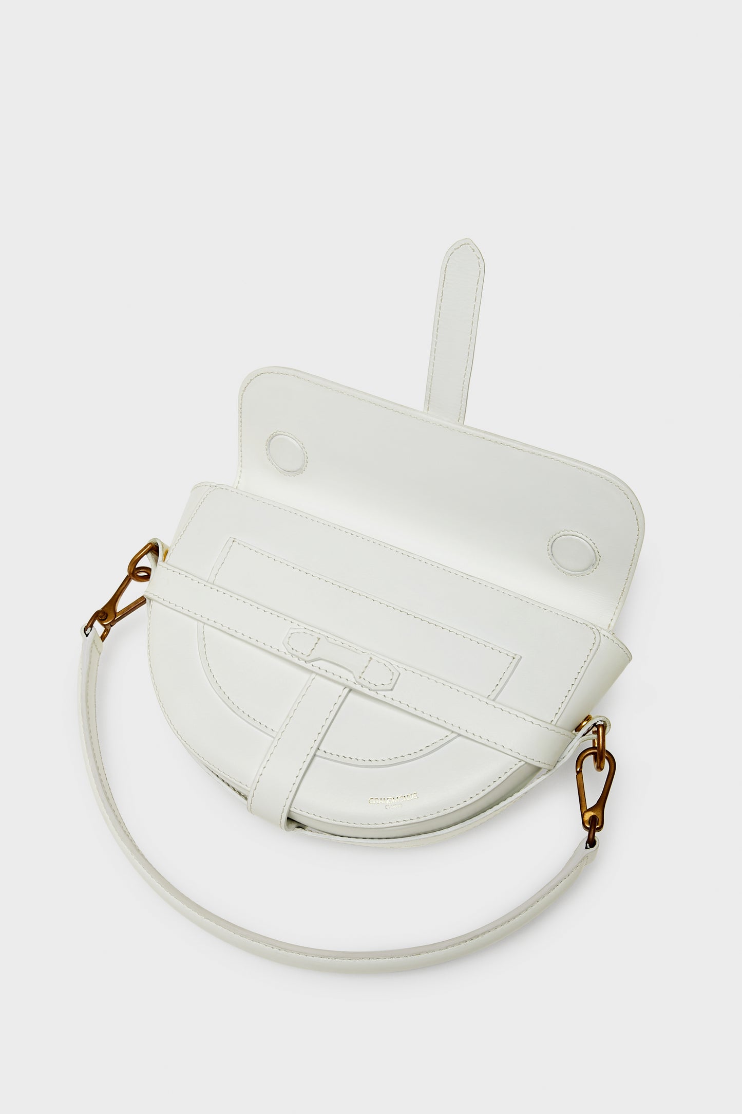 IVORY SIMON SADDLE BAG IN SMOOTH LEATHER