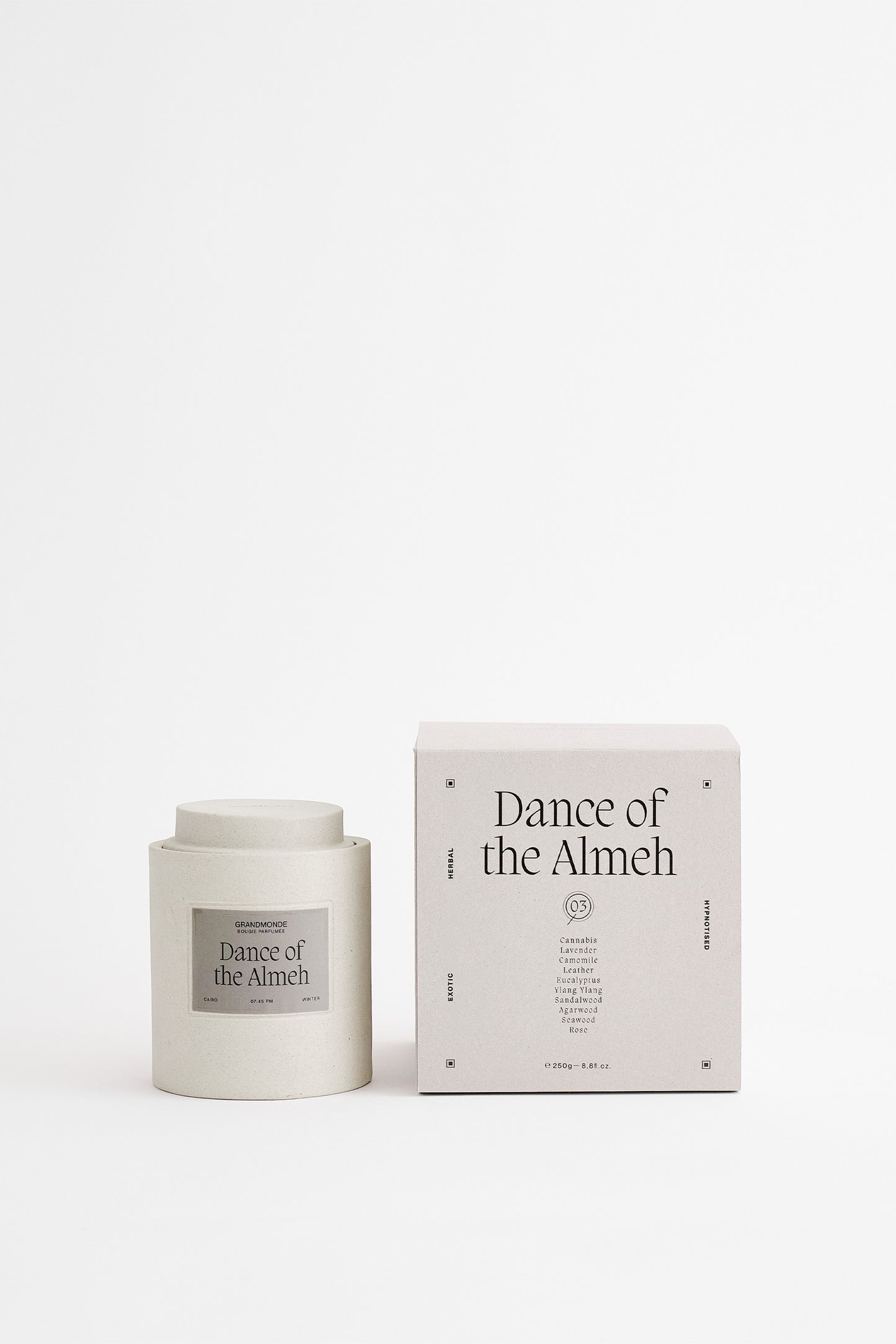 03 DANCE OF THE ALMEH IN CLASSIQUE CERAMIC CONTAINER 250G.